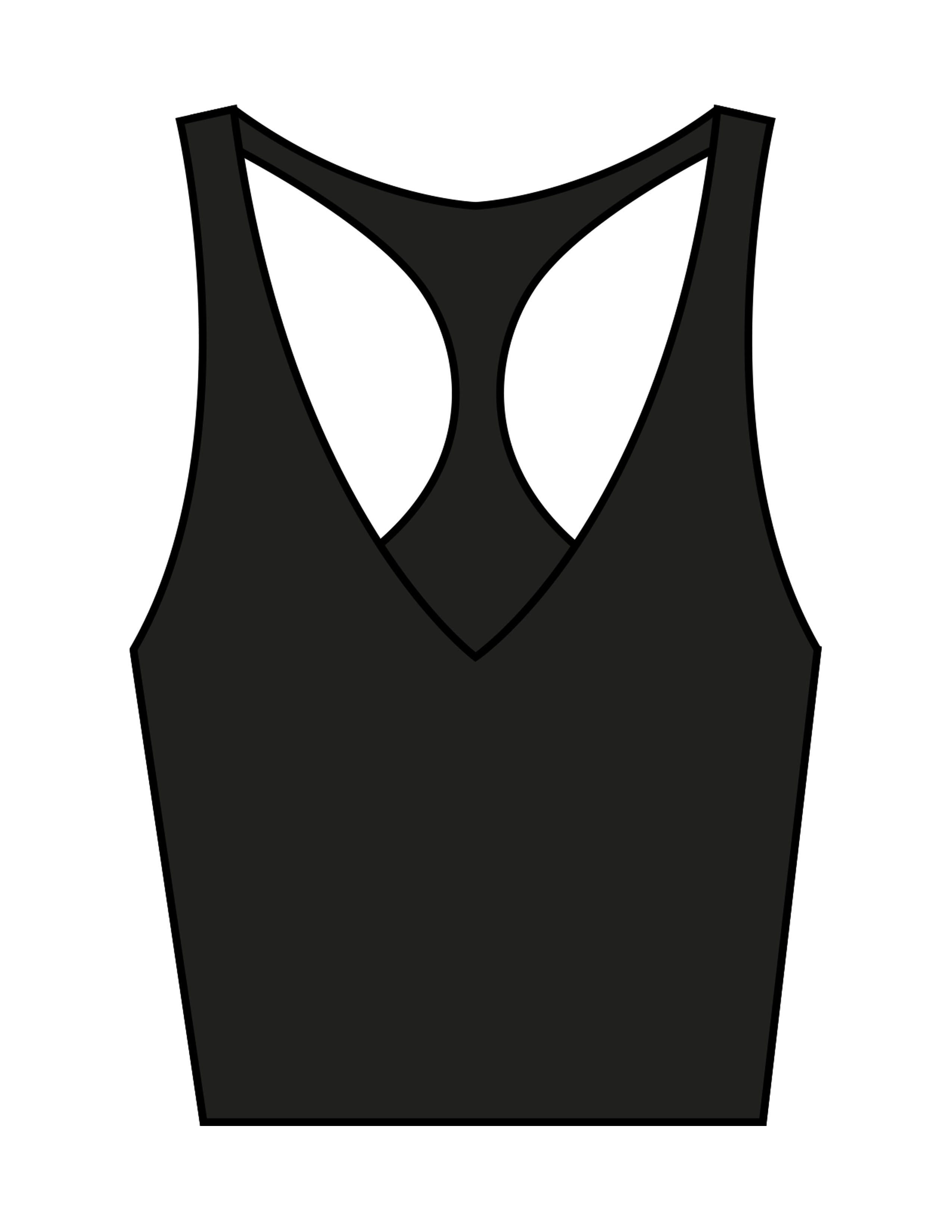 The Racer Tank - Black - Rumble Core - Center Back - Printed - Gray