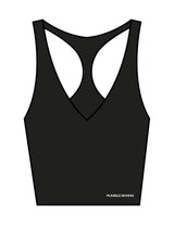 The Racer Tank - Black - Rumble Core - Front Bottom - Printed - White