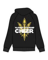 The Womens Hoodie - Black - Warren - Left Chest Overlayed & Center Back Overlayed - Printed - Full Color