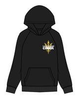 The Womens Hoodie - Black - Warren - Left Chest Overlayed & Center Back Overlayed - Printed - Full Color