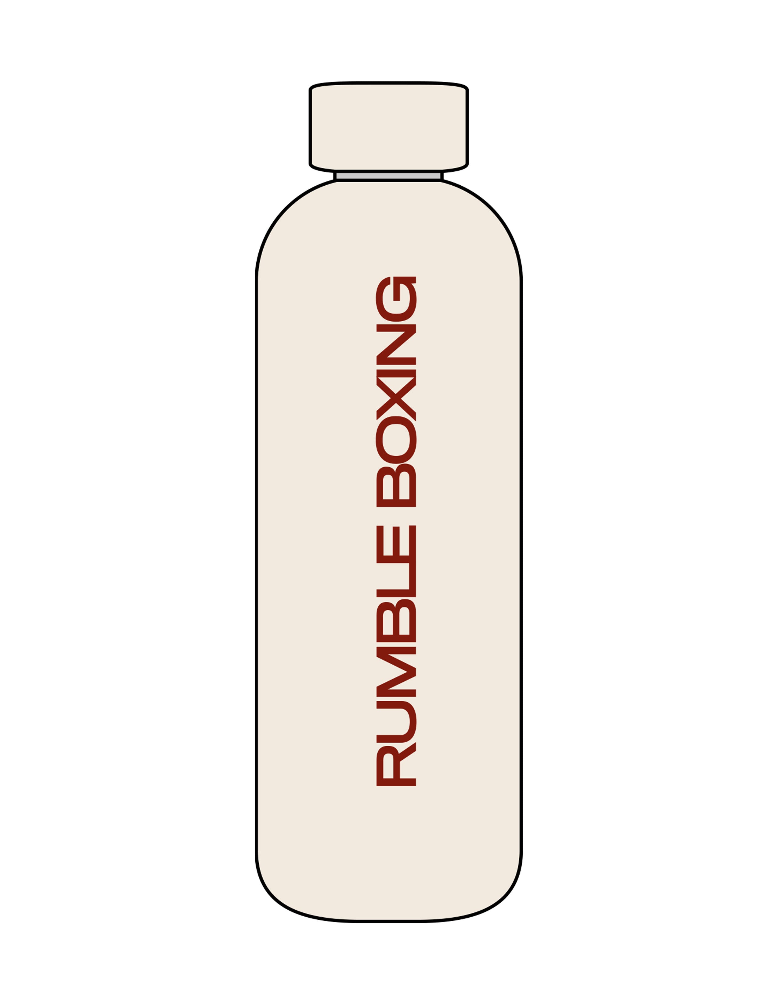 The Water Bottle - Off White - Rumble Core - Center Body - Printed - Blood Red