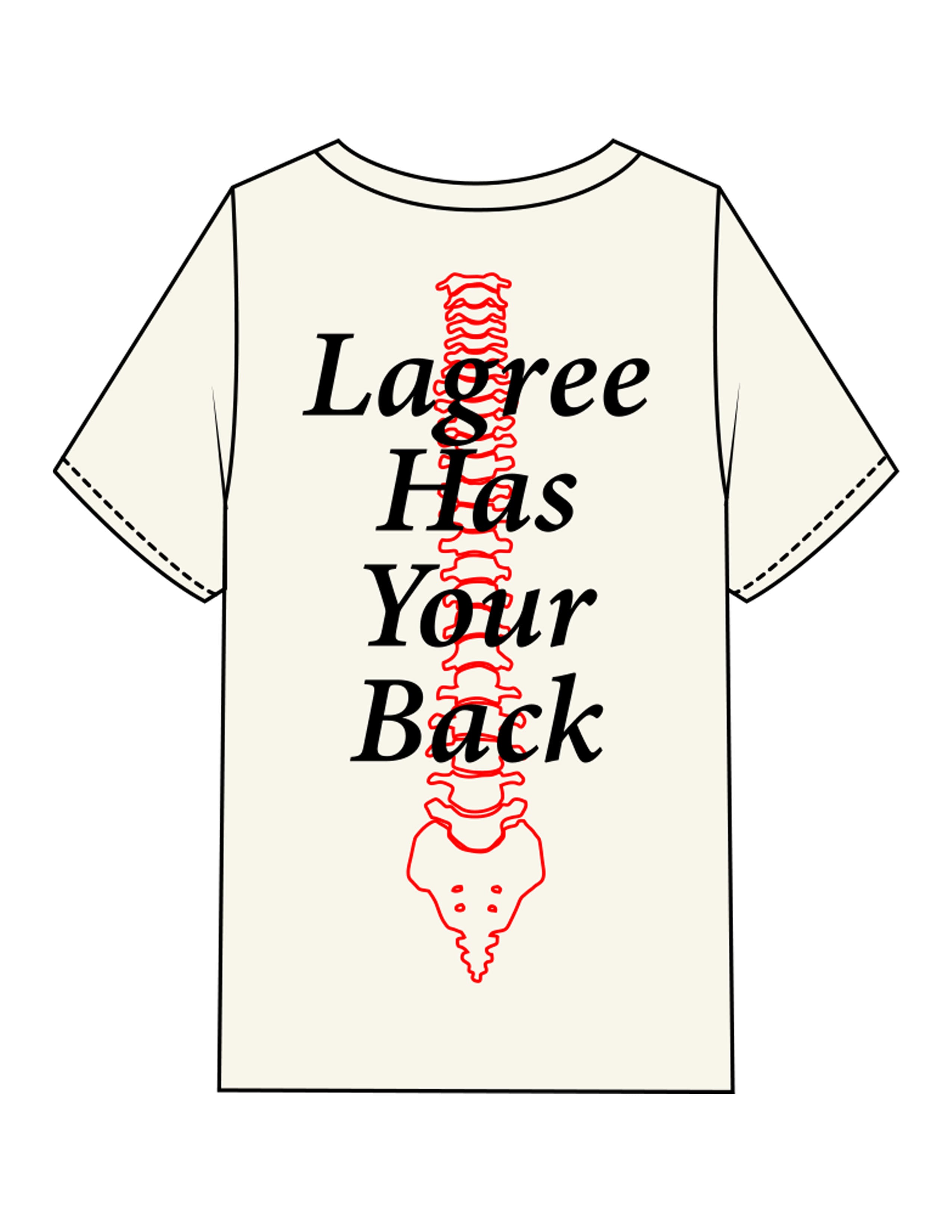 The Womens Heavyweight Tee - Off White - Mega Fit House - Left Chest & Back Spine Stacked - Printed - Full Color