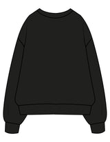 The Mens Heavyweight Crewneck - Black - enCore Pilates - Center Chest Stacked - Printed - White