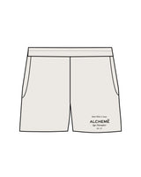 The Womens Sweat Shorts - Bone - ALCHEME - Left Leg - Black