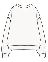 The Mens Heavyweight Crewneck - Off White - enCore Pilates - Left Chest - EMB - Black