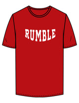 The Mens Tee - Cardinal - Rumble Core - Center Chest - Printed - White