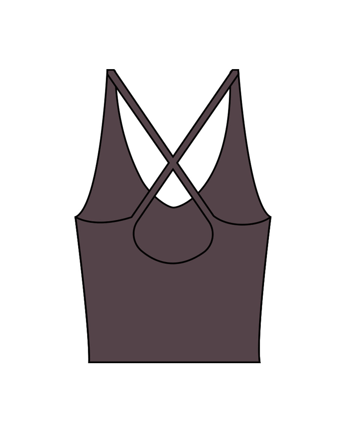 The Sporty Strappy Tank - Purple - Pulse 712 - Center Chest Stacked - Printed - White