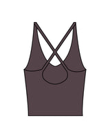 The Sporty Strappy Tank - Purple - Pulse 712 - Center Chest Stacked - Printed - White
