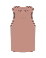 The Ribbed Full Length Tank - Clay - BlueCarrot - Center Chest - Embroidered - Tone on Tone