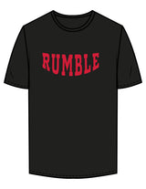 The Mens Tee - Black - Rumble Core - Center Chest - Printed - Red