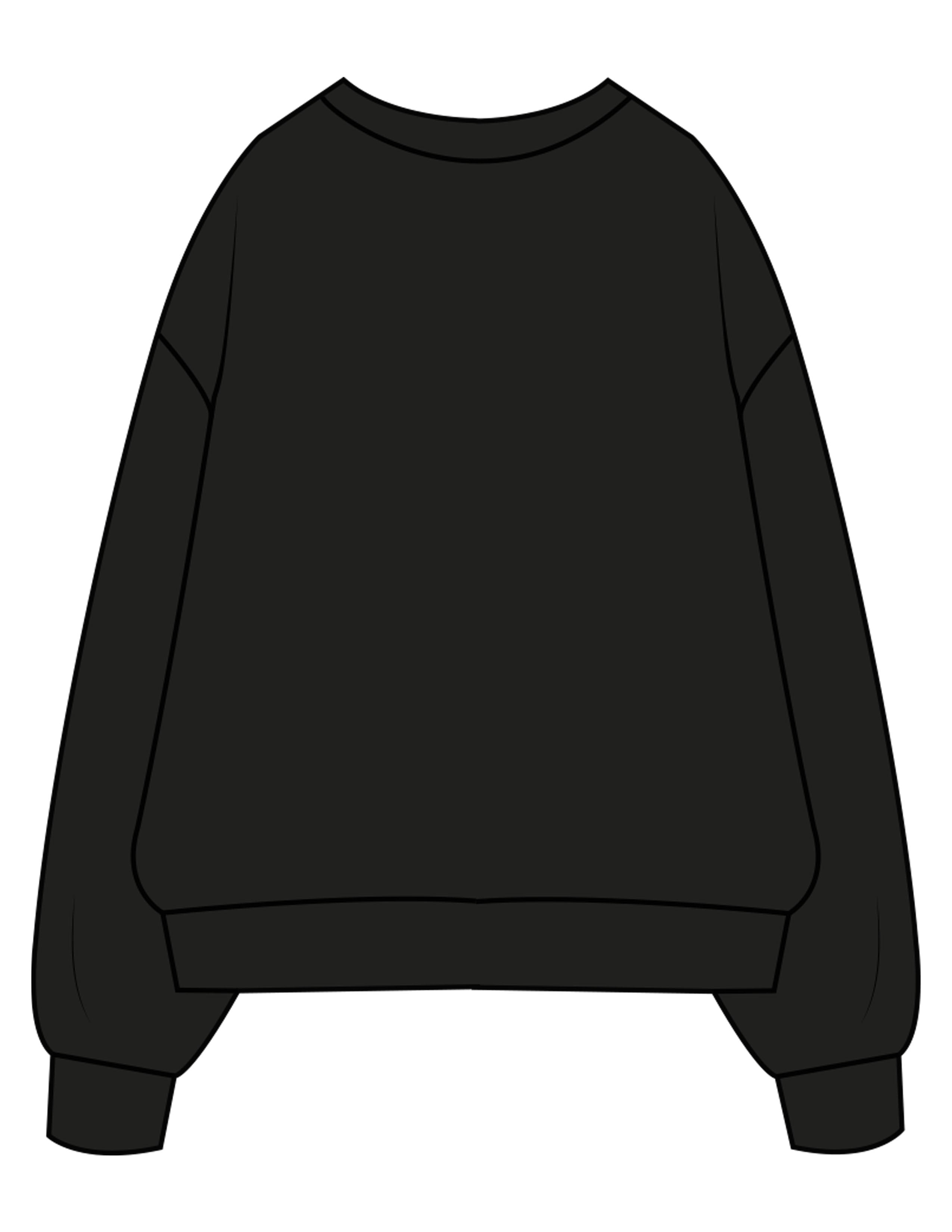 The Mens Heavyweight Crewneck - Black - enCore Pilates - Left Chest - EMB - White