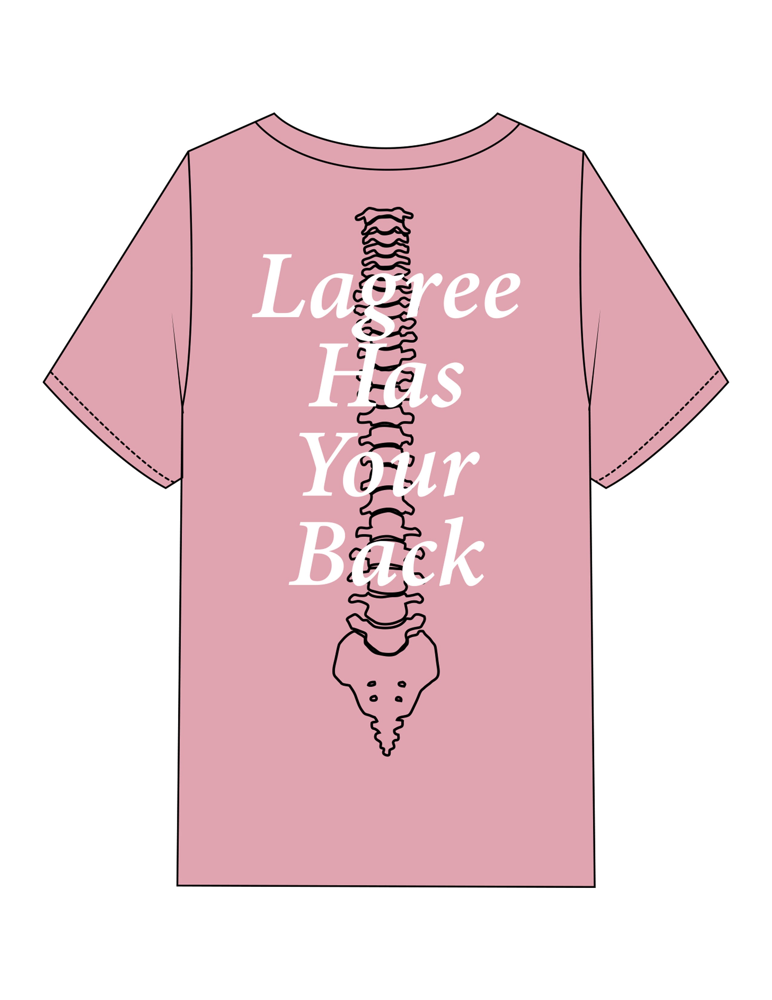 The Womens Heavyweight Tee - Bubblegum - Mega Fit House - Left Chest & Back Spine Stacked - Printed - Full Color