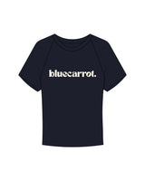 The Micro Rib Baby Tee - Navy - BlueCarrot - Center Chest - Printed - Off White