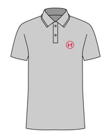 The Mens Polo - Heather - Hughes Residential - Lef Chest - Embroidered Red