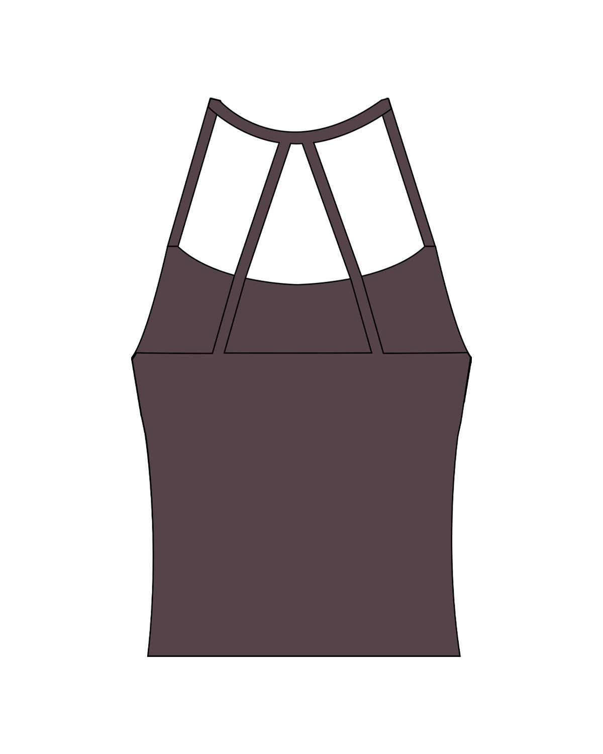 The Womens Sporty Tank - Purple - Pulse 712 - Center Chest Stacked - Printed - White