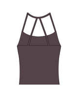 The Womens Sporty Tank - Purple - Pulse 712 - Center Chest Stacked - Printed - White