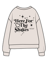 The Midweight Unisex Crewneck - Washed Ivory - Mega Fit House - Left Chest & Back Stacked - Printed - Black