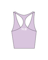 The Racer Tank - Lavender - Pulse 712 - Center Back Stacked - Printed - White