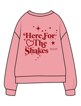 The Midweight Unisex Crewneck - Washed Pink - Mega Fit House - Left Chest & Back Stacked - Printed - Red