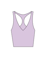 The Racer Tank - Lavender - Pulse 712 - Center Back Stacked - Printed - White