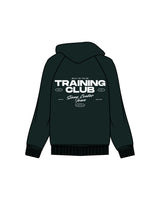 The Womens Heavyweight Hoodie - Pine Green - Pulse 712 - Center Chest & Center Back Stacked Logo "SIOUX CENTER" - Printed - Washed Bone