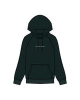 The Womens Heavyweight Hoodie - Pine Green - Pulse 712 - Center Chest & Center Back Stacked Logo "SIOUX CENTER" - Printed - Washed Bone