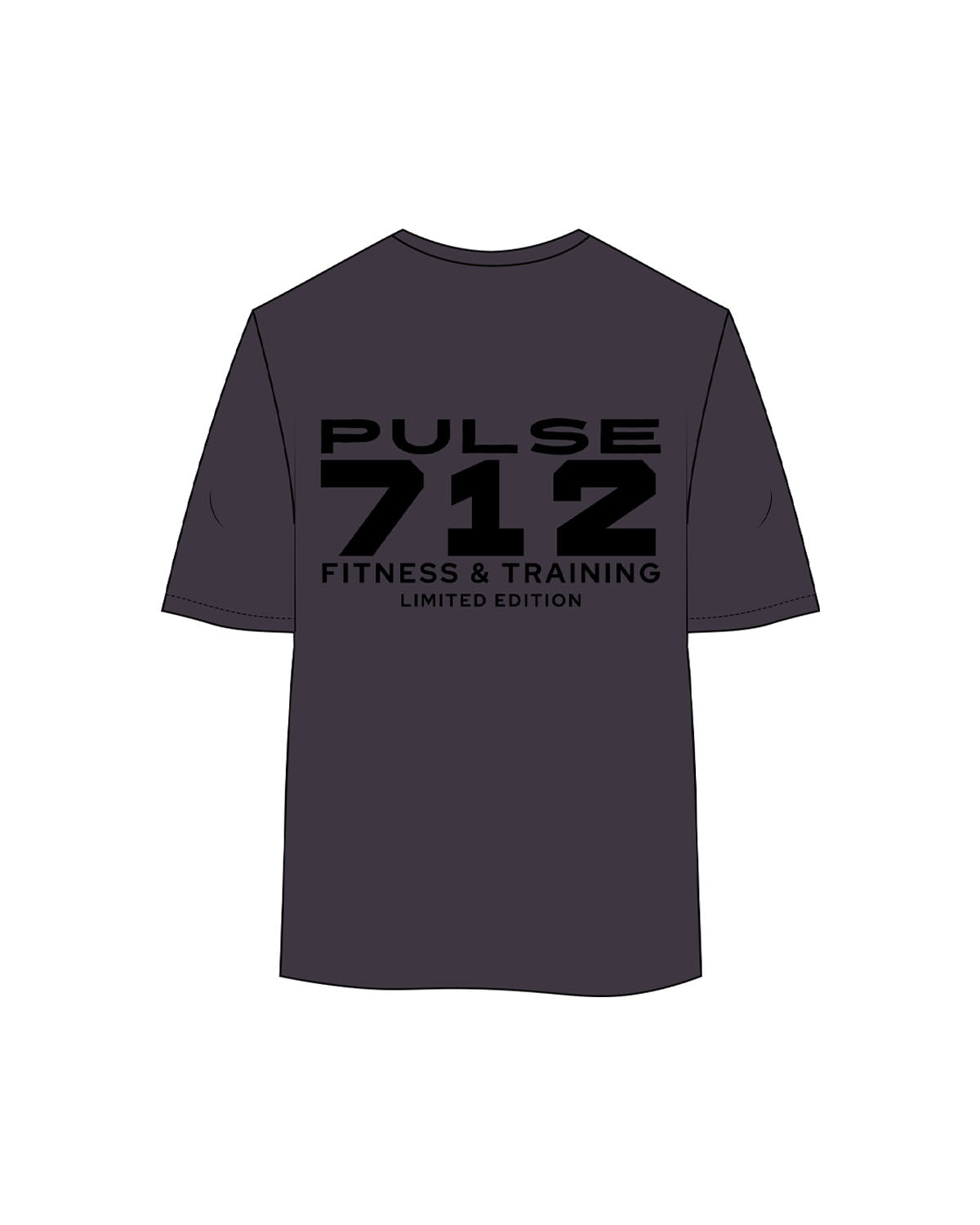 The Womens Oversized Tee - Ink - Pulse 712 - Center Back Stacked - Printed - Black
