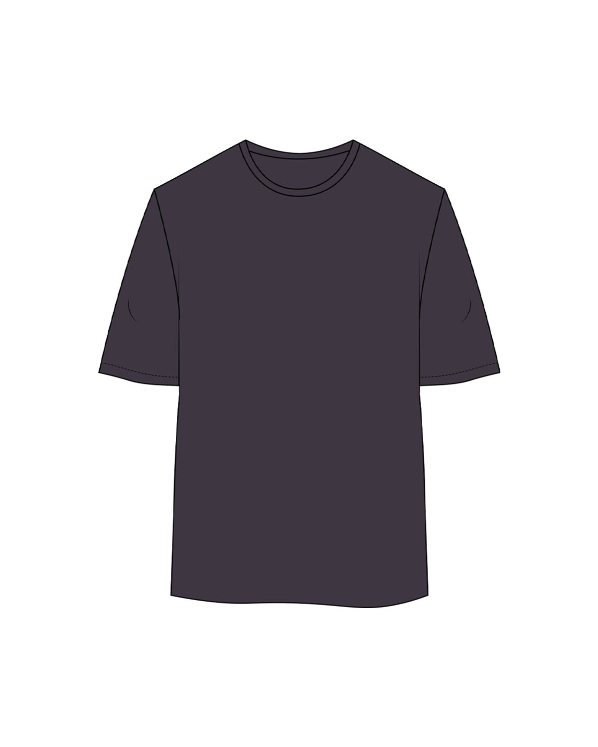 The Womens Oversized Tee - Ink - Pulse 712 - Center Back Stacked - Printed - Black