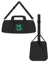 The Gym Duffel - Black - HiLo - Center - Embroidered - Neon Green