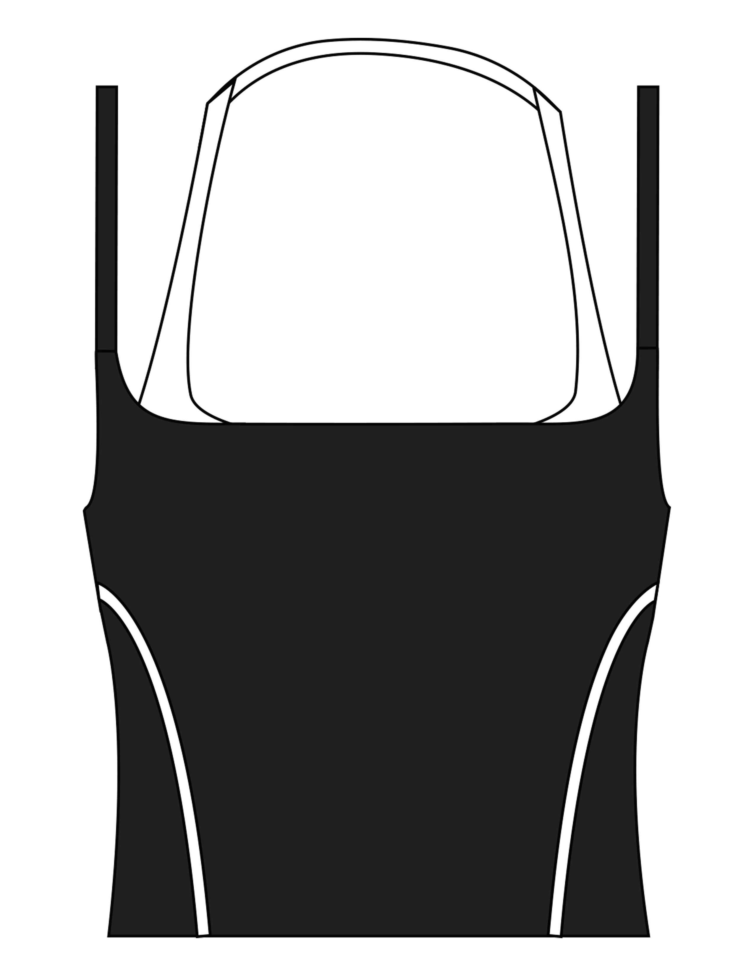 The Piped Tank - Black - Ignite Barre & Fitness - Center Back - Printed - White