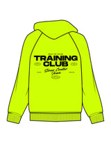 The Mens Hoodie - Neon Yellow - Pulse 712 - Center Chest & Back Stacked "SIOUX CENTER" - Printed - Black