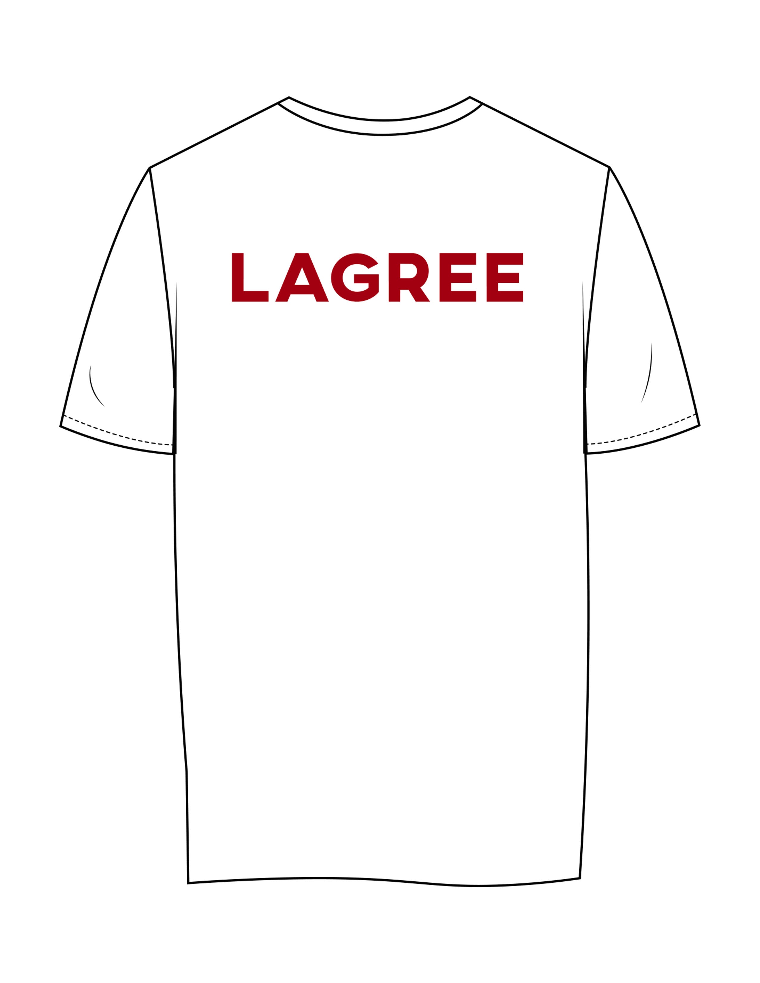 The Womens Tee - White - Method Lagree - Left Chest- NO BG - & Center Back - Printed - Full Color