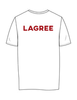 The Womens Tee - White - Method Lagree - Left Chest- NO BG - & Center Back - Printed - Full Color