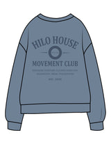 The Midweight Unisex Crewneck - Washed Slate - HiLo - Center Chest & Back Stacked - Printed - Tone on Tone