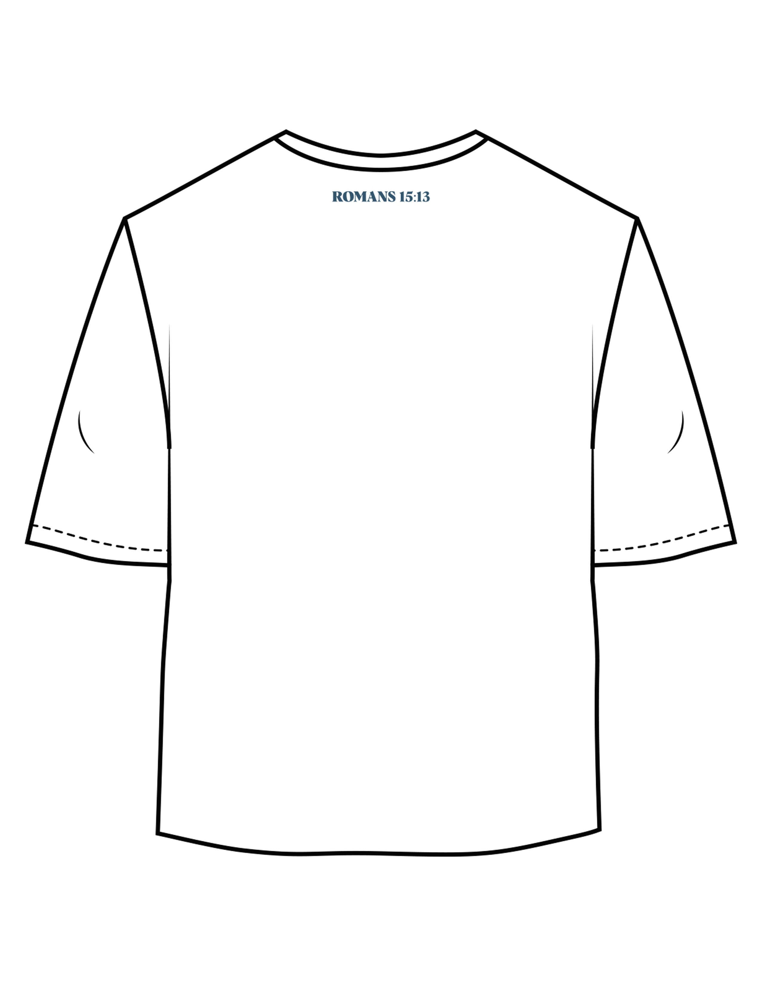 The Oversized Crop Tee - White - NSpiers - Center Chest Stacked Bordered & Back Neckline - Printed - Full Color