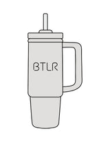The Tumbler Cup - Light Gray - BTLR - Center Body - Printed - Black