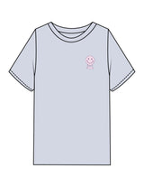 The Mens Heavyweight Tee -  Washed Powder - Try Smile Collective - Left Chest & Back Smiley - Printed - Full Color