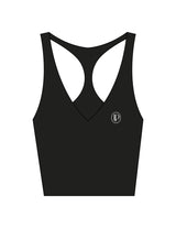 The Racer Tank - Black - Lucky Penny - Left Chest - Printed - White