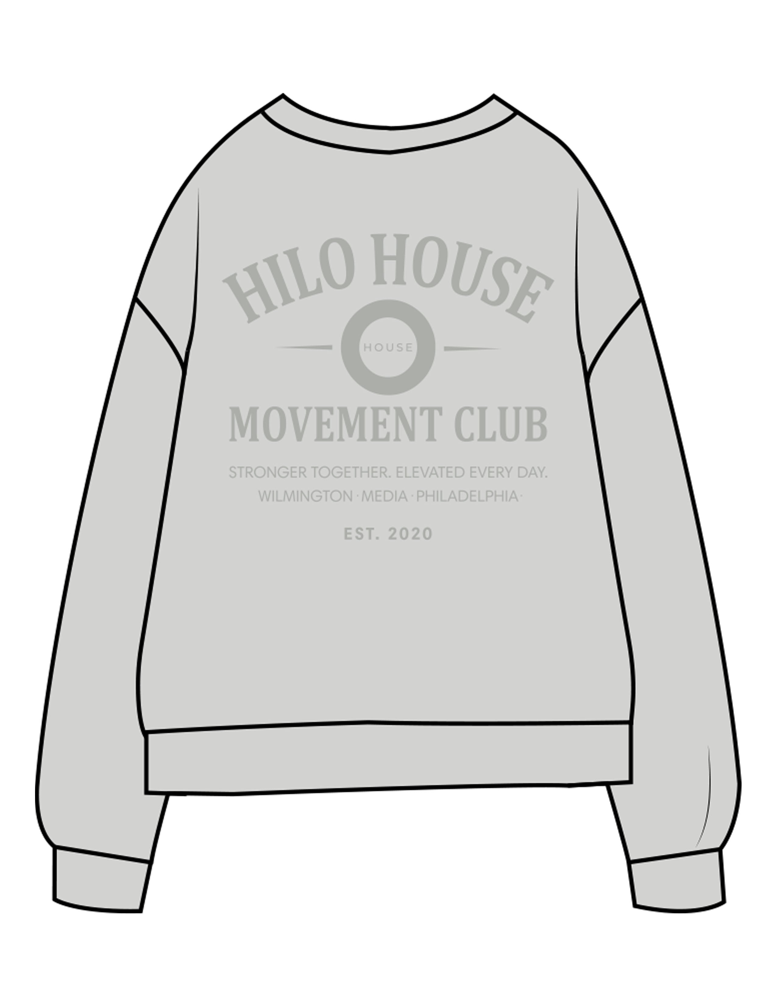 The Midweight Unisex Crewneck - Washed Sage - HiLo - Center Chest & Back Stacked - Printed - Tone on Tone