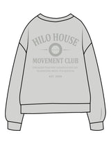 The Midweight Unisex Crewneck - Washed Sage - HiLo - Center Chest & Back Stacked - Printed - Tone on Tone