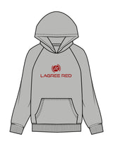 The Mens Hoodie - Heather - Lagree Red - Chest Stacked - Printed - Red