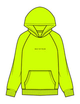 The Mens Hoodie - Neon Yellow - Pulse 712 - Center Chest & Back Stacked "ROCK VALLEY" - Printed - Black