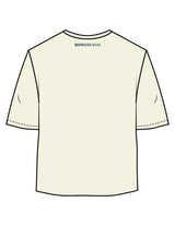 The Oversized Crop Tee - Butter - NSpiers - Center Chest & Back Neckline - Printed - Navy