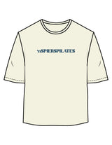 The Oversized Crop Tee - Butter - NSpiers - Center Chest & Back Neckline - Printed - Navy
