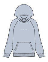 The Womens Hoodie - Powder - Pulse 712 - Center Chest & Back Stacked "SIOUX CENTER" - Printed - White