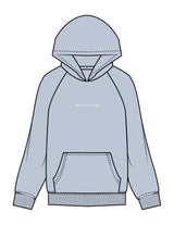 The Womens Hoodie - Powder - Pulse 712 - Center Chest & Back Stacked "ROCK VALLEY" - Printed - White