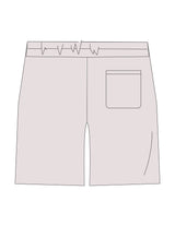 The Mens Sweat Shorts - Bone - RECHARGED PILATES - Front Left Corner - Printed - Sage