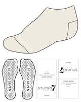 The Ankle Sock - Off White - STUDIO 7 - Bottom - Hexagon Grip - White