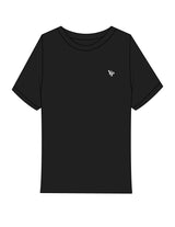 The Ribbed Baby Tee - Black - YP - Left Chest - Embroidered - White