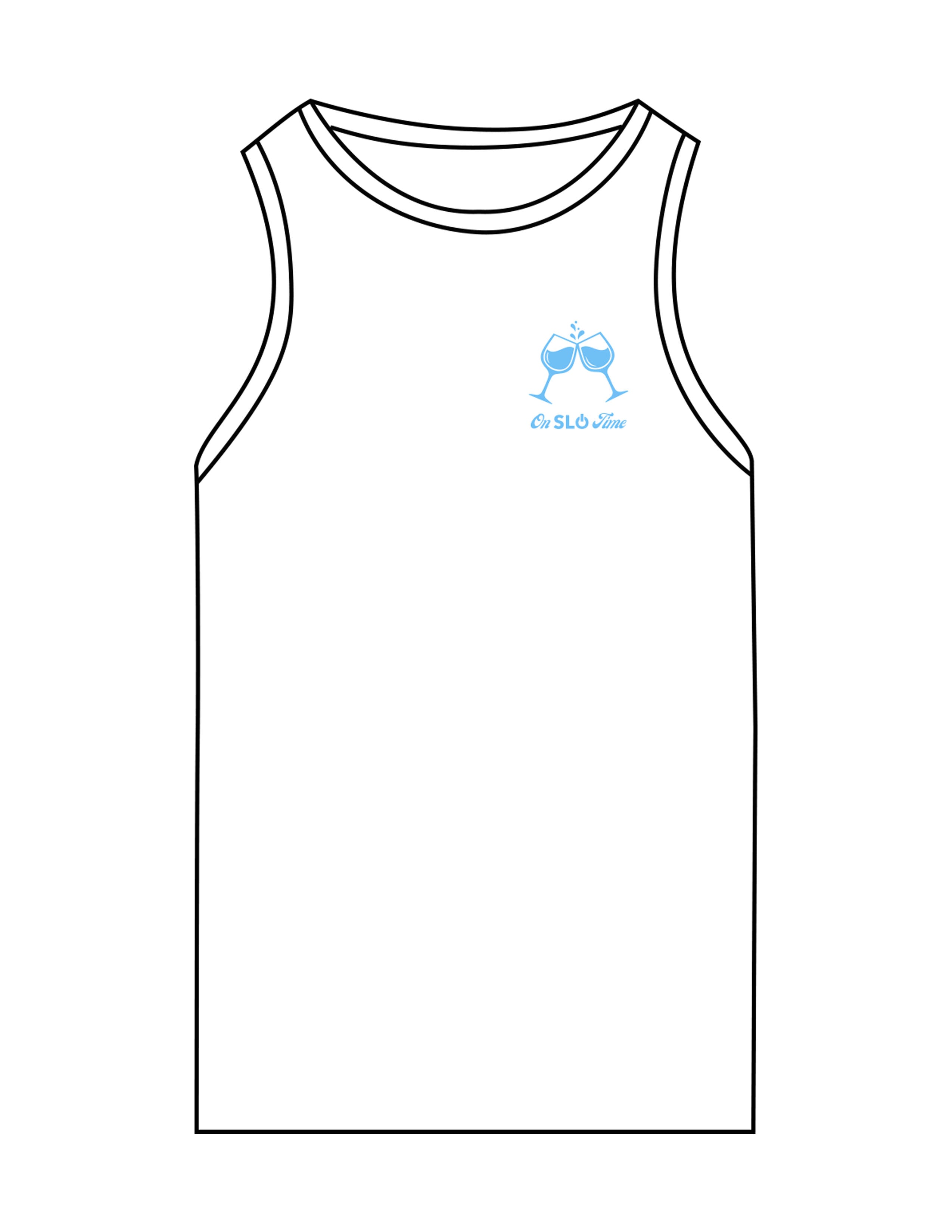 The Recycled Womens Tank - White - Powerhouse Fitness - Left Chest & Back Stacked - "Pilates" - Printed - Teal